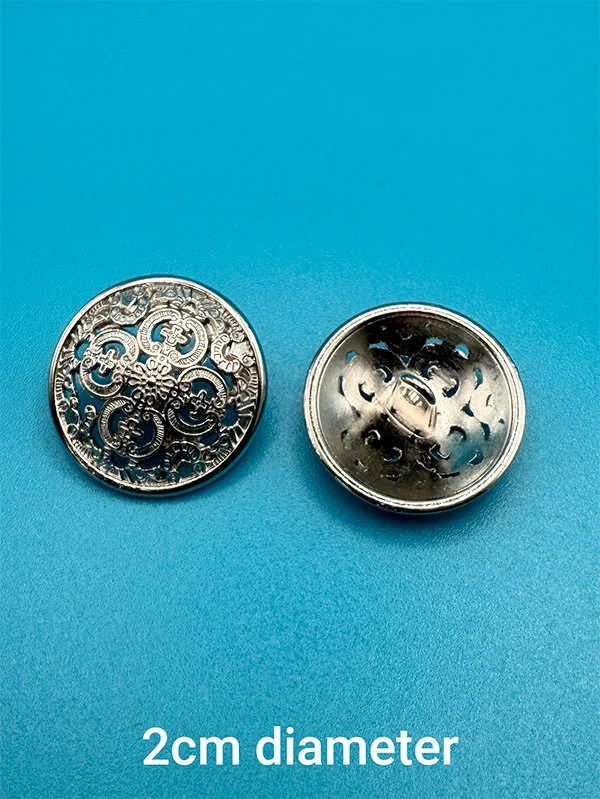 Antique Silver Coloured Metal Button — Sussex Seamstress Antique Silver Coloured Metal Button — Sussex Seamstress